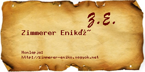 Zimmerer Enikő névjegykártya